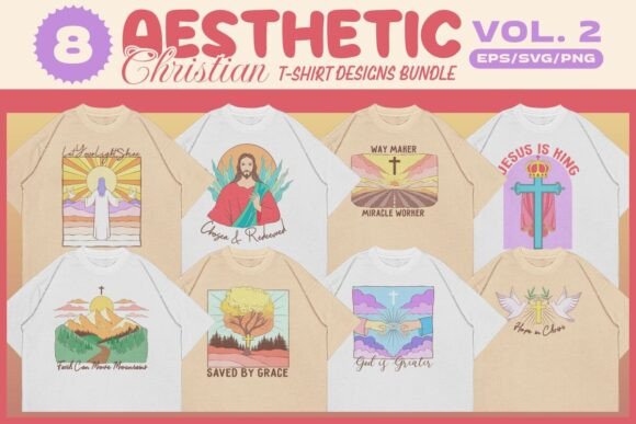 AESTHETIC CHRISTIAN T-SHIRT DESIGN Vol 2