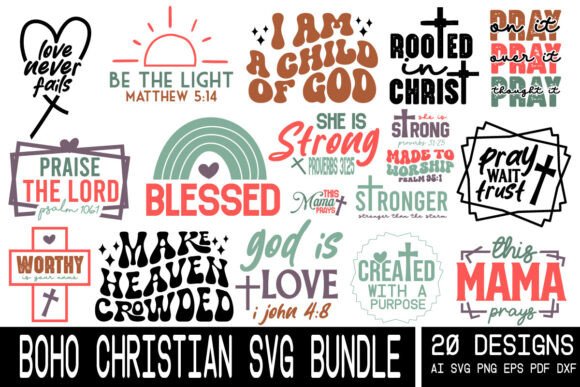Boho Christian Svg Bundle, Jesus Svg