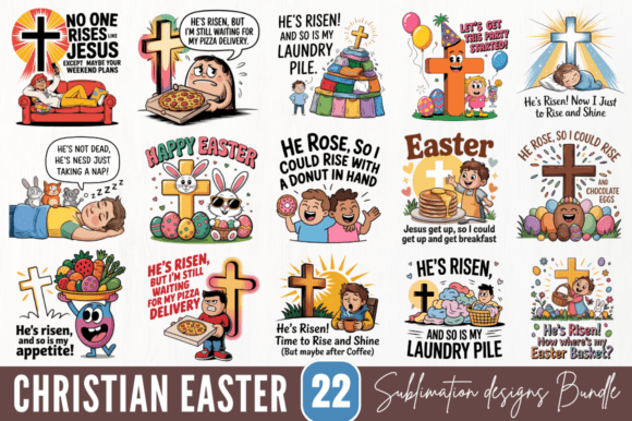Christian Easter Sublimation Bundle and T-Shirt Designs