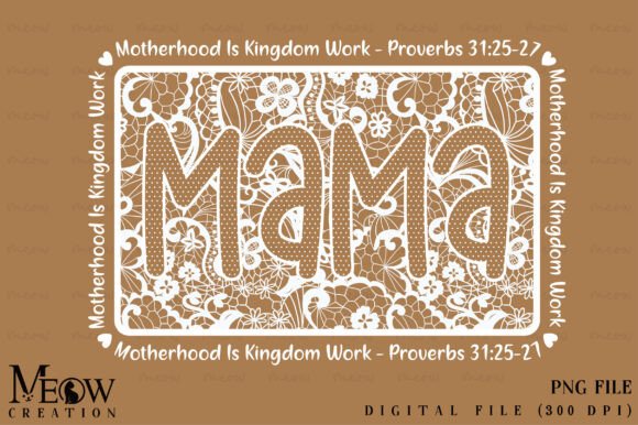 Christian Mama White Lace PNG, Lace Mama
