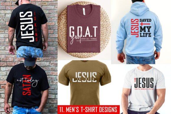 Christian Men’s Front and Back Designs for T-Shirt Designs