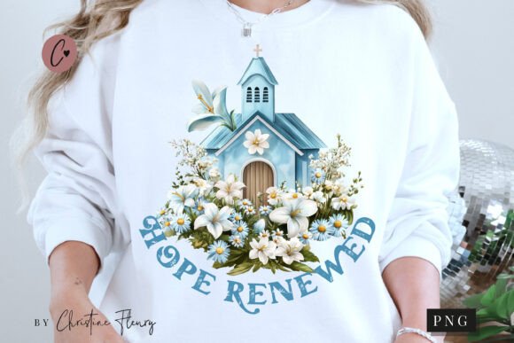 Easter Hope Renewed PNG: Christian T-Shirt Designs