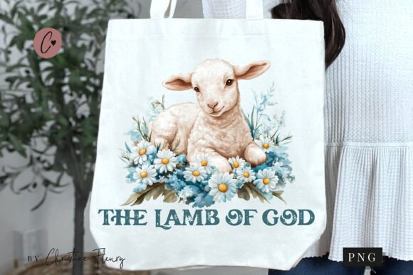 Easter Lamb of God PNG: Christian PNG for T-Shirt Designs