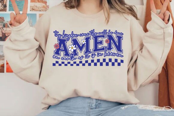 Floral Amen Christian Easter PNG: T-Shirt Designs
