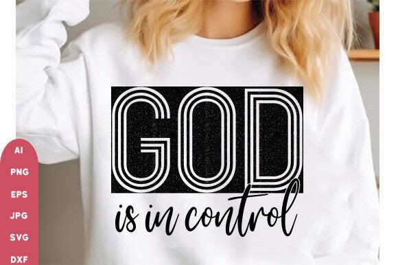 GOD is in Control Svg Christian Design