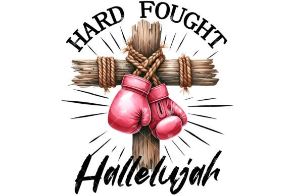 Hard Fought Hallelujah Christian PNG T-Shirt Designs