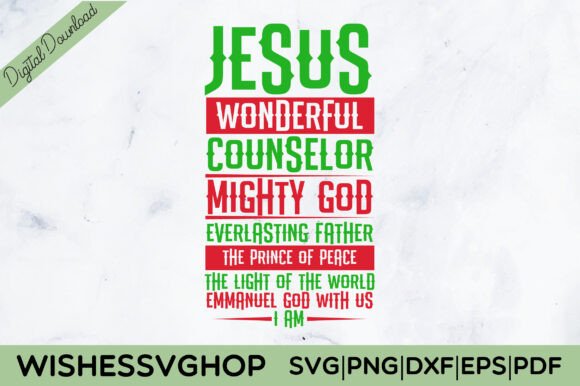 Jesus Christmas SVG PNG for T-Shirt Designs
