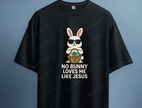 No Bunny Loves Me Like Jesus PNG, Funny T-Shirt Designs